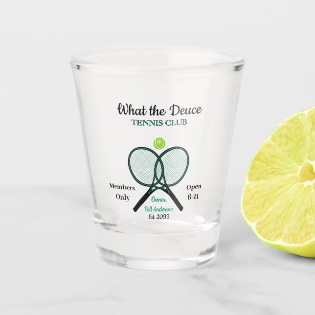 Tennis Club Bar Pub Lounge Bar Shot Glass (Front)