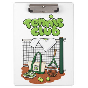 Tennis Club Classic Sports Graphic – Green Tennis  Clipboard