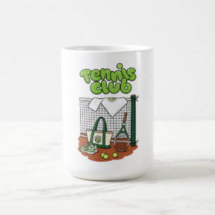 Tennis Club Classic Sports Graphic – Green Tennis Coffee Mug