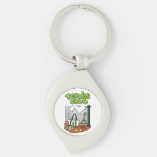 Tennis Club Classic Sports Graphic – Green Tennis Key Ring