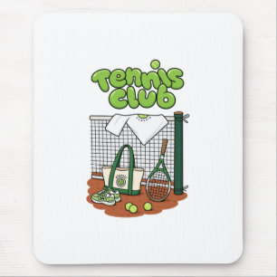 Tennis Club Classic Sports Graphic – Green Tennis Mouse Pad