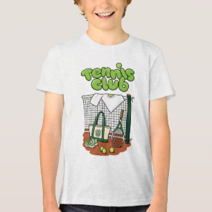 Tennis Club Classic Sports Graphic – Green Tennis Tri-Blend Shirt