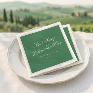 Tennis Club Green Last Swing Before The Ring Napkin