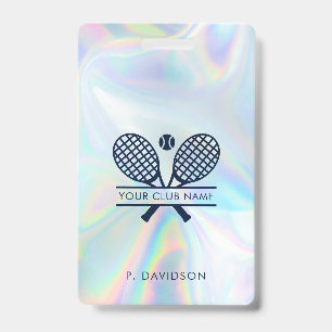 Tennis Club Holographic All Access Pass Custom ID Badge