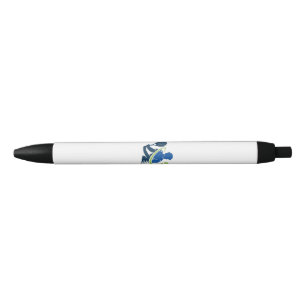Tennis Club Logo -  Dynamic Action, Sporty Style Black Ink Pen
