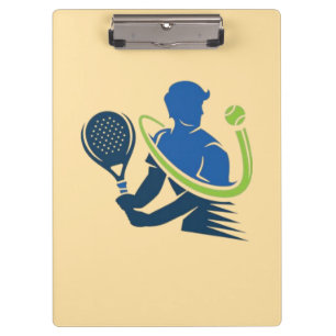 Tennis Club Logo - Dynamic Action, Sporty Style Clipboard