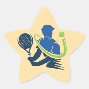 Tennis Club Logo - Dynamic Action, Sporty Style Star Sticker