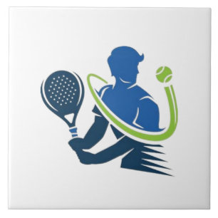 Tennis Club Logo - Dynamic Action, Sporty Style Tile