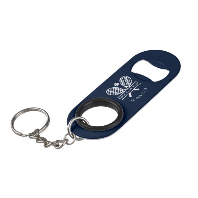 Tennis Club Name Navy Blue Team Keepsake Custom (Front Angled)