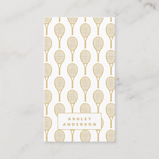 Tennis Coach and Personal Trainer Business Card (Front)