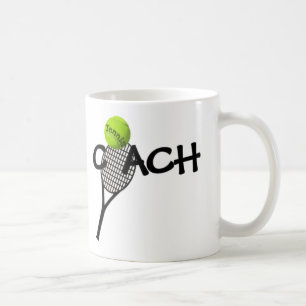 Tennis Coach Ball Racquet Game Coffee Mug