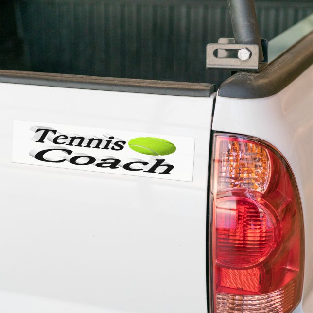 Tennis Coach Bumper Sticker (On Truck)