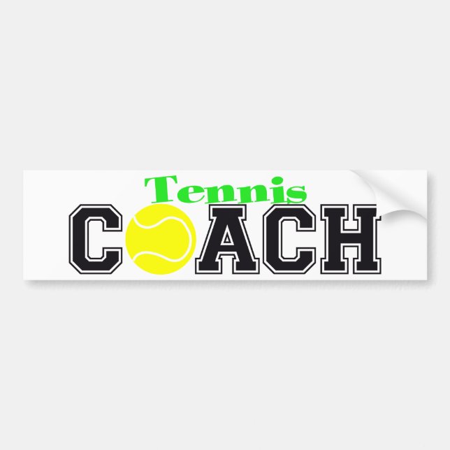 Tennis Coach Bumper Sticker (Front)