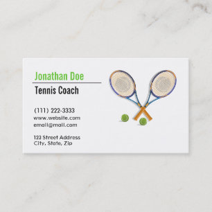 Tennis Coach Business Card