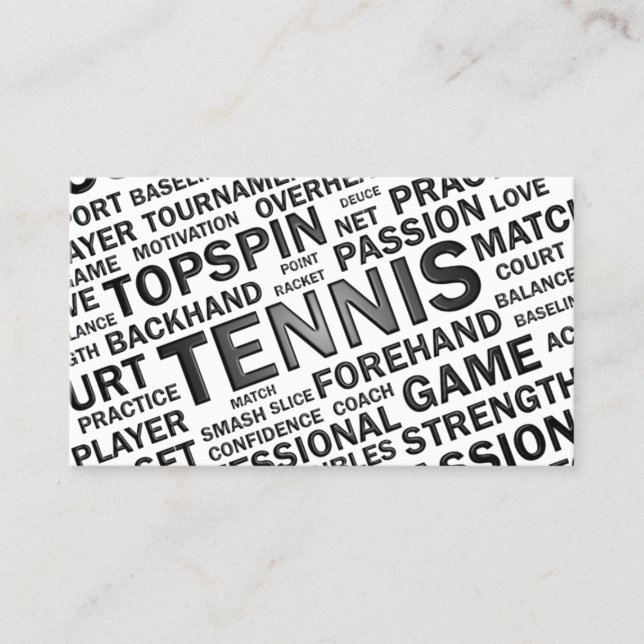 Tennis Coach Business Card (Front)