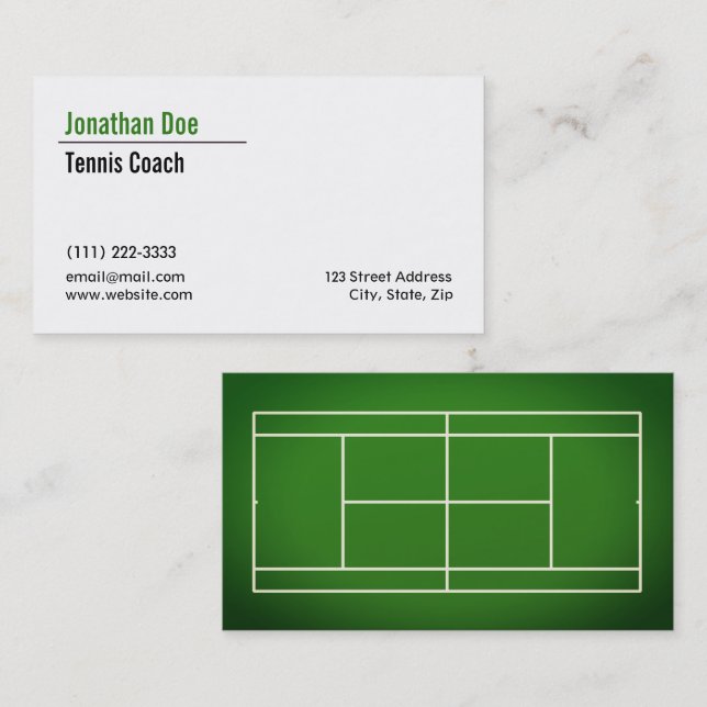 Tennis Coach Business Card (Front/Back)