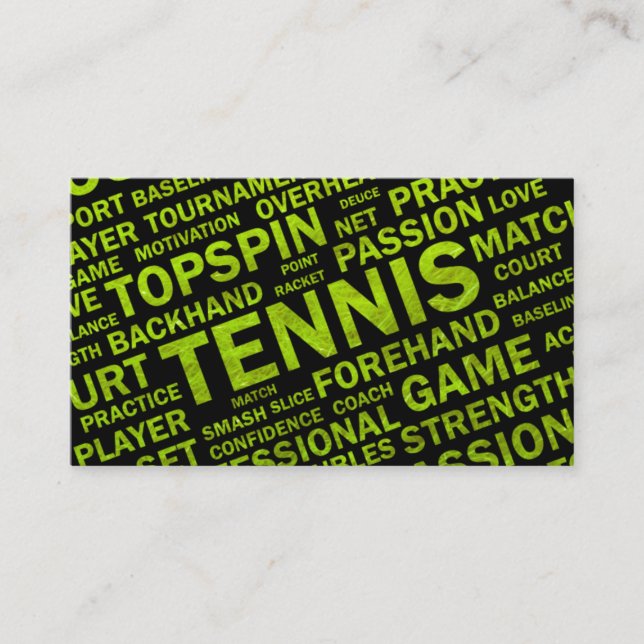 Tennis Coach Business Card (Front)