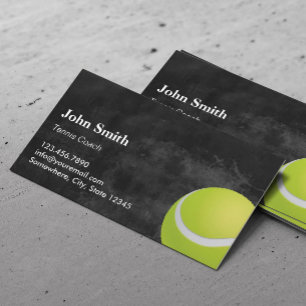 Tennis Coach Chalkboard Business Card