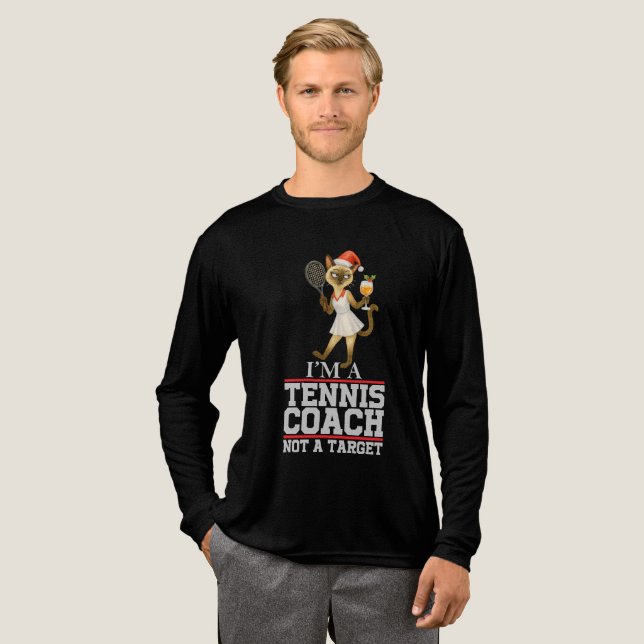 Tennis coach christmas themed for car lovers Tri-Blend shirt (Full Front)