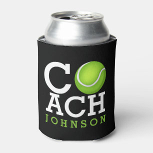 Tennis Coach Custom Name Can Cooler