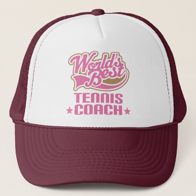 Tennis Coach Gift Trucker Hat (Front)