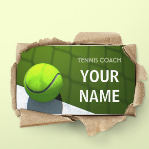 Tennis Coach Green Sports Business Card
