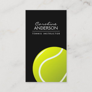 Tennis coach / instructor / player black business card