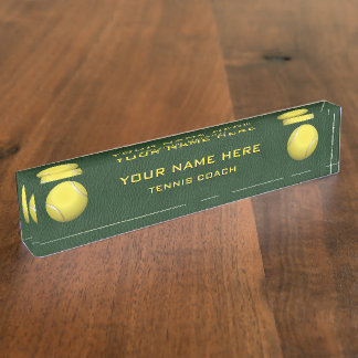 Tennis Coach Nameplate