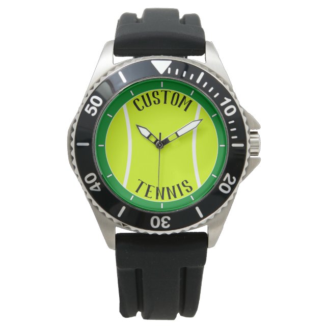 Tennis Coach or Player Custom Team Name Sports Watch (Front)