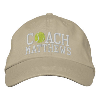 Tennis Coach Personalised Embroidered Hat