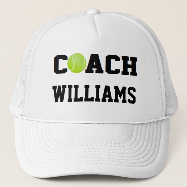 Tennis Coach - Personalised Trucker Hat (Front)