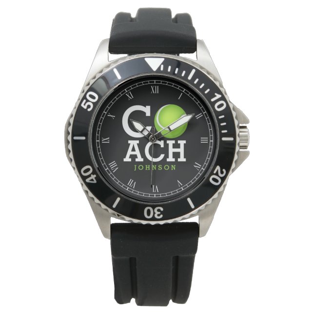 Tennis Coach Personalised Watch (Front)