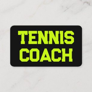 Tennis Coach QR Code Business Card