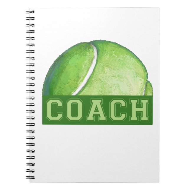 Tennis Coach Spiral Notebook (Front)