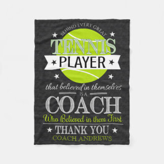 Tennis Coach Thank You Gift Blanket