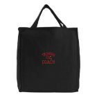 Tennis Coach Tote Bag Embroidered