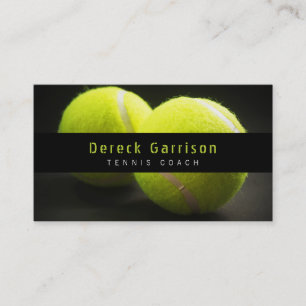 Tennis Coach Trainer Practice Lessons Business Card