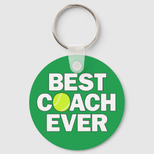 Tennis Coaches BEST COACH EVER Custom Team Colour Key Ring