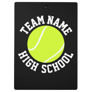 Tennis Coach's Custom Team Name and Colour Sports Clipboard
