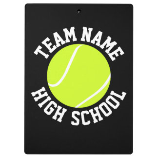Tennis Coach's Custom Team Name and Colour Sports Clipboard