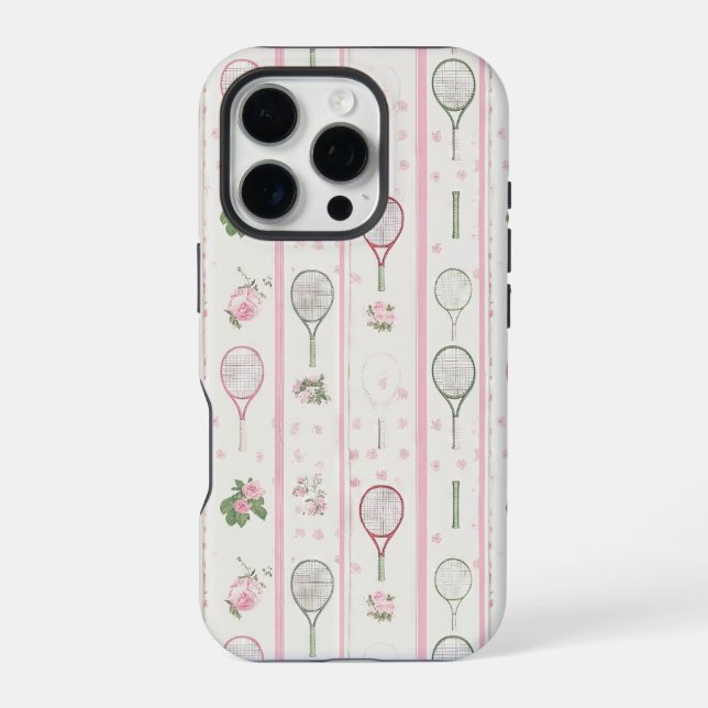 Tennis Collage Pattern  iPhone Case (Back)