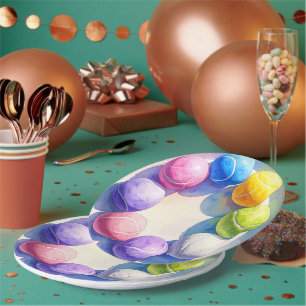 Tennis Colourful balls Paper Plate