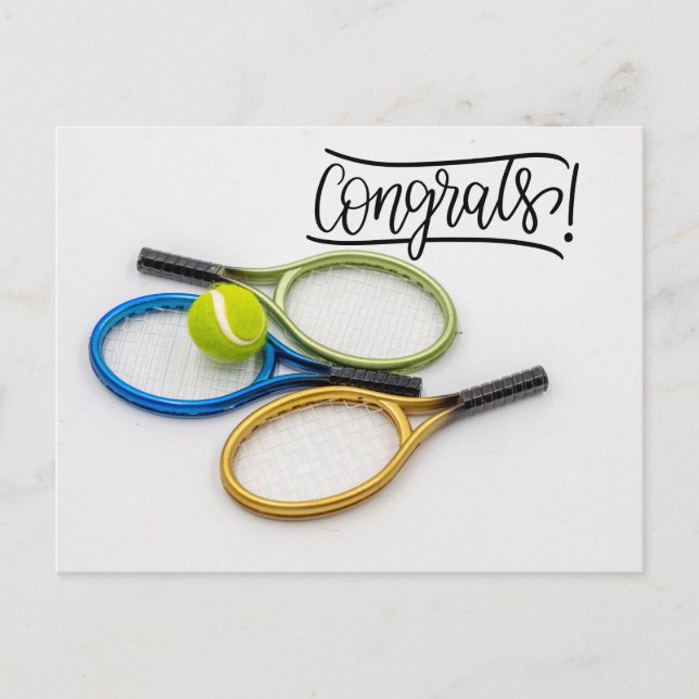 Tennis Congratulations for player    Postcard (Front)