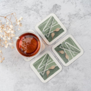 Tennis Country Club   Bachelorette  Square Paper Coaster