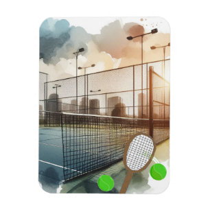 Tennis Court and Racket Magnet