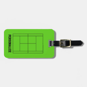 Tennis court dimensions custom travel luggage tag