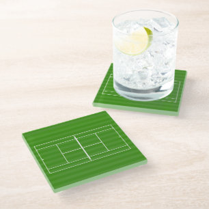 TENNIS COURT LINE MARKING Glass Coaster