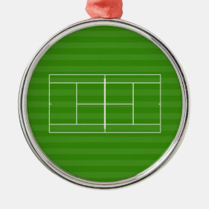 TENNIS COURT LINE MARKING METAL TREE DECORATION