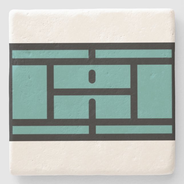 tennis-court stone coaster (Front)