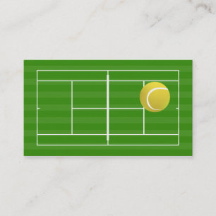 Tennis court & tennis ball business card